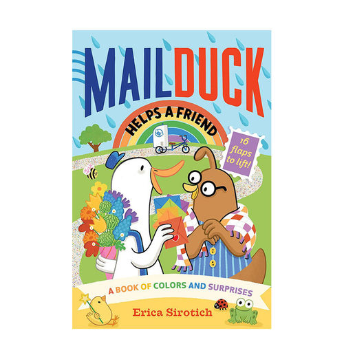 【预售】【翻翻书】鸭子邮差帮助朋友 Mail Duck Helps a Friend 纸板书 英文原版 儿童英语艺术插画绘本 善优童书