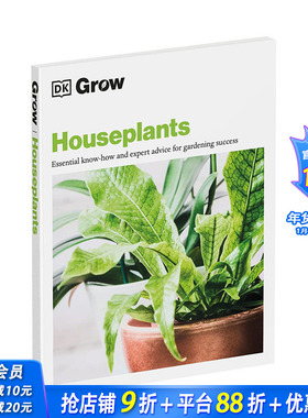 【预售】【DK种植系列】家居植物Houseplants 简单易懂花艺园艺百科图集 英文原版 图书