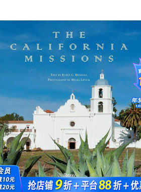 【现货】The California Missions，加州任务 老建筑 历史古典建筑设计艺术 英文原版