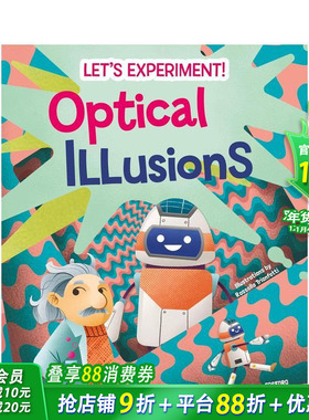 【预售】视觉幻象：实验手册 Optical Illusions :Let's Experiment! 英文儿童插画科普故事绘本 进口童书