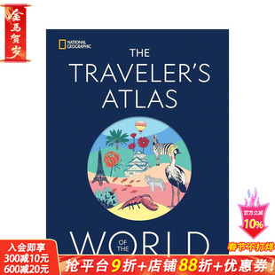 【预售】国家地理世界旅行地图集 The Traveler's Atlas of the World 原版英文旅行 正版进口书