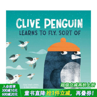 预售 Penguin Fly 英文儿童插画故事绘本 算是吧 企鹅克莱夫学飞行 进口童书 Clive Sort Learns