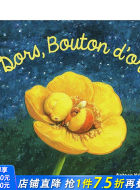 【现货】法文原版 睡吧，金色花蕾Dors, Bouton d’Or 法文儿童艺术插画绘本 正版进口图书