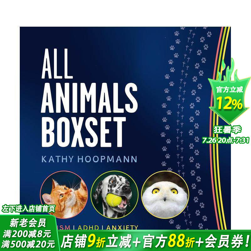 【预售】《万物生灵》套装：猫咪皆属自闭症谱系，狗狗有多动症，小鸟常怀焦虑感Kathy Hoopmann's'All Animal英文儿童科普绘本书