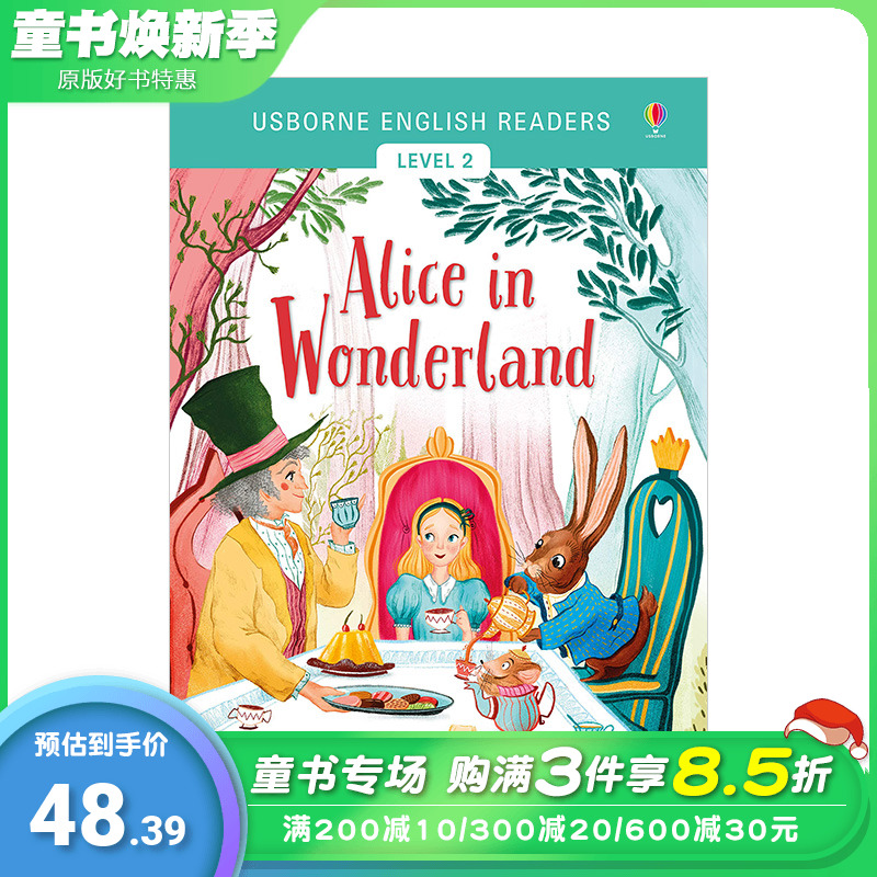 【预售】【LV2】Alice In Wonderland爱丽丝梦游仙境英文原版儿童故事阅读分阶阅读【善优童书】