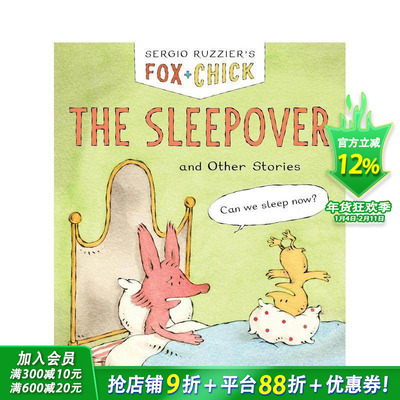 【现货】狐狸与小鸡：过夜派对及其他故事 Fox & Chick: The Sleepover: and Other Stories 英文儿童插画故事绘本 进口童书