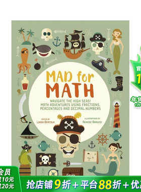 【预售】【疯狂数学】分数、百分比与小数 【Mad for Math】Navigate The High Seas! 英文儿童插画科普故事绘本 进口童书