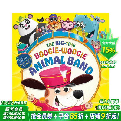 【预售】大型布吉伍吉动物乐队（平装） The Big-Time Boogie-Woogie Animal Band 英文儿童插画故事绘本 进口童书