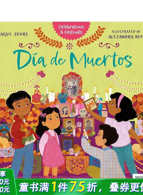 【预售】亡灵节 Dia de Muertos 英文儿童插画故事绘本 进口童书