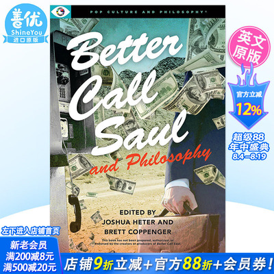 【预售】Better Call Saul and Philosophy: I Think Therefore I Scam 英文原版进口书籍【善优图书】