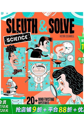 【现货】侦探与解谜：科学 20多个烧脑谜题 Sleuth & Solve: Science 亲子益智游戏互动 英文原版正版进口书