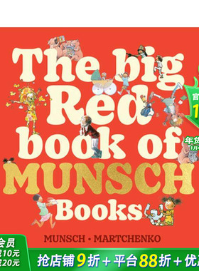 【预售】蒙施故事大红书 The Big Red Book of Munsch Books 英文儿童插画故事绘本 进口童书故事大师罗伯特·蒙施