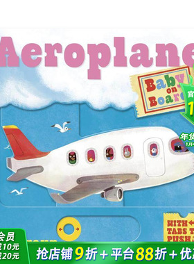 【预售】宝宝坐好啰：飞机（滑动机关书） 【Baby on Board】Aeroplane 英文儿童趣味互动 英语早教进口书