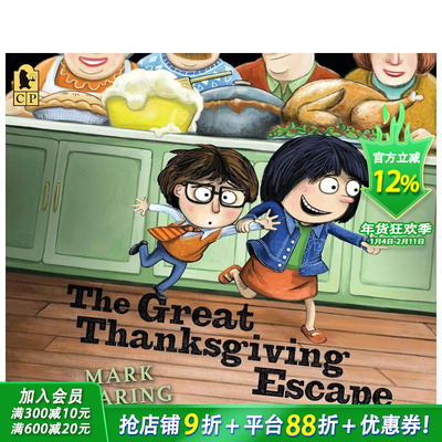 【现货】感恩节大逃亡 The Great Thanksgiving Escape 英文儿童插画故事绘本 进口童书