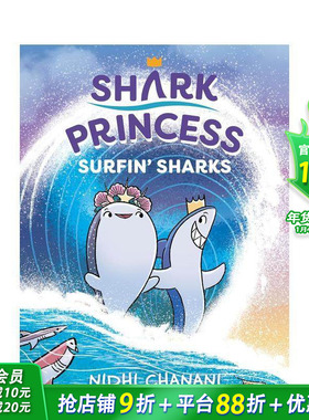 【预售】冲浪鲨鱼 Surfin' Sharks 英文儿童漫画故事 英语拓展阅读进口童书
