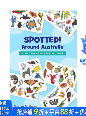 【现货】被发现 环游澳大利亚 老少皆宜的观察游戏 Spotted! Around Australia A Spotting Game For All Ages英文生活正版进口书