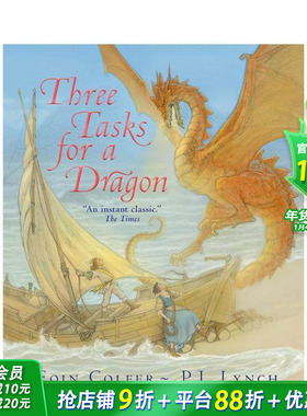 【预售】龙的三项任务 Three Tasks for a Dragon 英文儿童插画故事绘本 进口童书