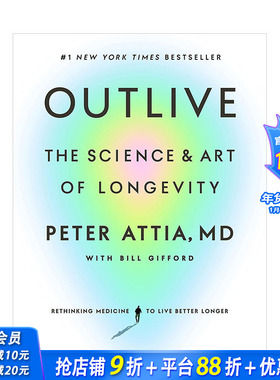 【现货】长寿：长寿的科学与艺术 Outlive: The Science and Art of Longevity 原版英文生活综合 正版进口图书