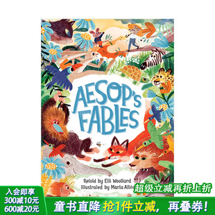 Altes 善优童书 Aesops 儿童绘本 英文原版 精装 插画家Marta 伊索寓言 Fables 现货