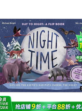 【预售】【翻翻书】昼夜：探索地球栖息地昼夜生态 Daytime and Night-time 原版英文儿童趣味互动科普绘本进口书 善优图书