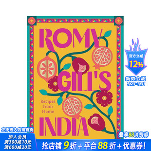 英文餐饮生活美食 进口书 印度：家传食谱 India Gill 罗米?吉尔 Romy 正版 原版 预售