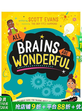 【现货】每个大脑都了不起：关于你和大脑能量的包容性指南！ All Brains Are Wonderful  英文儿童插画科普绘本 进口童书