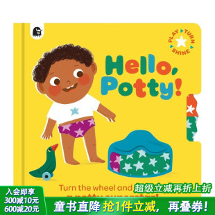 培养自主如厕趣味机关书 Hello Potty 英文儿童趣味互动绘本 厕所你好 如厕训练敏感期 英语早教进口童书 预售