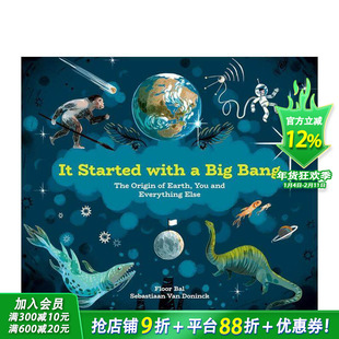 【现货】它始于一次大爆炸：地球、你和其他一切的起源 It Started with a Big Bang 英文儿童插画故事绘本 进口童书