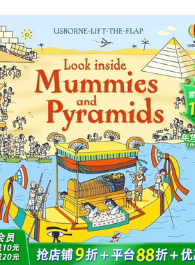 【预售】【翻翻书】木乃伊和金字塔 【Look Inside】mummies and pyramids 英文儿童趣味互动绘本 英语早教进口书