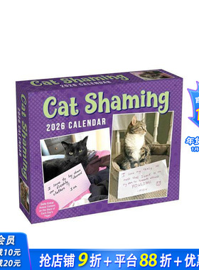 【预售】【日历】“罪犯”猫咪曝光 2026年彩色日历 Cat Shaming 2026 Day-To-Day Calendar 艺术创意文创周边 正版进口
