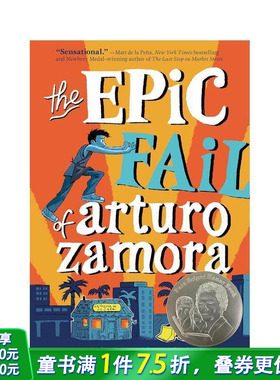 【现货】Epic Fail Of Arturo Zamora 史诗般的失败 荣获多个奖项 Pablo Cartaya  英文原版儿童故事阅读