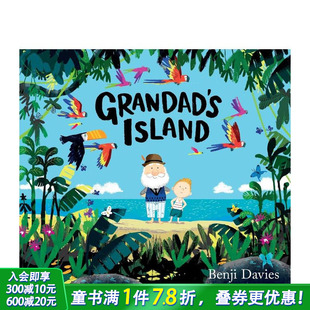 Whale 现货 天堂岛 Grandad 英文儿童插画故事绘本 Davies Island 英国获奖插画师Benji 进口童书 爷爷 Storm