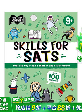 【预售】作业辅导：9岁以上（SAT 考试技能） Help With Homework: Age 9+ Skills for SATs 英文儿童自然拼读 英语学习进口书