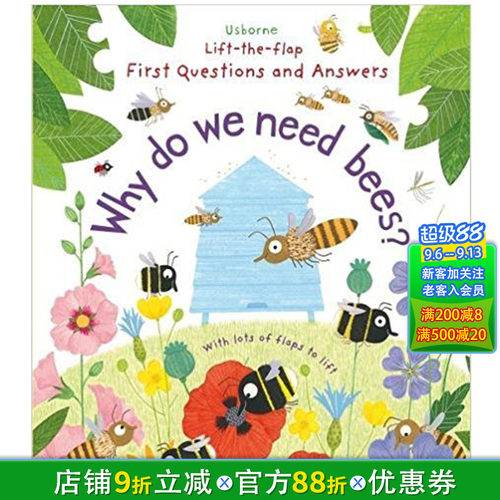 【预售】【Lift the Flap Questions and Answers】Why Do We Need Bees? ，【问答翻翻书】为什么需要蜜蜂【善优童书】