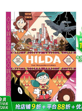 【现货】【希尔达漫画】合集（3希尔达与鸟人游行+4希尔达与黑色猎狗）The Trolberg Stories 英文儿童漫画英语故事阅读 进口童书