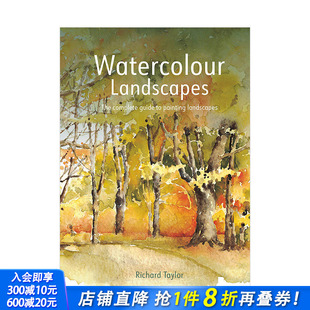 英文原版 艺术美术创作入门画册 Watercolour painting 水彩风景画：自然风光绘画指南 Landscapes 图书 预售