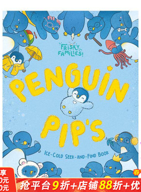 【预售】企鹅皮普的冰冷寻宝记 【Frisky Families!】Penguin Pip's Ice Cold Seek-and-Find Book 英文儿童故事绘本 进口书