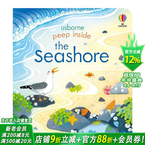 【现货】英文原版绘本  海岸the Seashore 3-6岁儿童海洋探索趣味科普知识洞洞书绘本  英文绘本系列【善优童书】