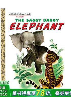 【预售】英文原版 The Saggy Baggy Elephant Little Golden Book 松懈的大象 兰登书屋精装小金书 0-3岁 进口英语原版书籍