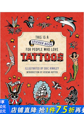 【预售】这是一本为纹身爱好者准备的贴纸书 This is a Sticker Book for People Who Love Tattoos 原版英文贴纸书 正版进口书