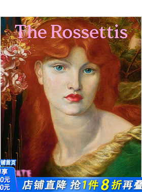 【预售】英文原版 罗塞蒂一家 The Rossettis  英文外国美术-19世纪 正版进口书籍画册 善优图书