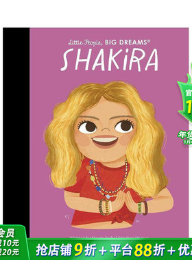 【现货】【小人物,大梦想】英文原版 夏奇拉Shakira 世界名人传记 精装艺术插画绘本 儿童进口英语图书 善优童书
