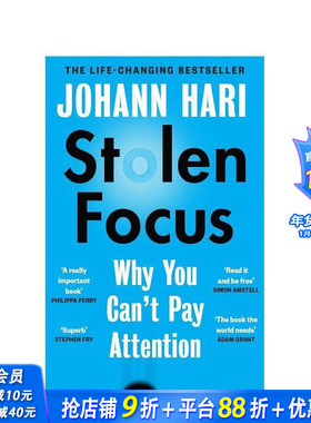 【预售】被偷走的注意力（平装版） Stolen Focus 英文社会科学 正版进口书