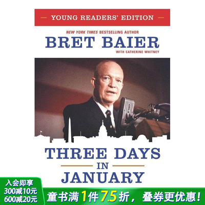 【现货】 Three Days in January: Young Readers’ Editio，一月的三天: 英文原版图书籍进口正版 Baier 儿童分阶阅读