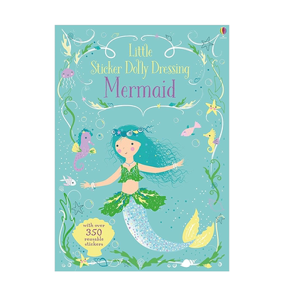 【预售】英文原版 小贴纸多莉穿衣服的美人鱼: 1 Little Sticker Dolly Dressing Mermaid 儿童英语绘本图画书 进口图书