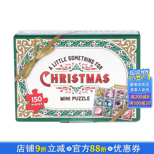 【现货】【9781797213217】拼图：一点圣诞小物：150片迷你拼图A Little Something for Christmas 家庭趣味游戏礼物