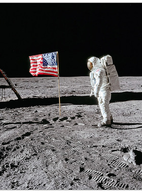 【限量版挂画预售】Buzz Aldrin 巴兹·奥尔德林 阿波罗11号《月球上的旗帜》