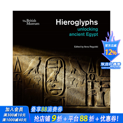 【预售】英文原版 象形字：解密古埃及 Hieroglyphs : unlocking ancient Egypt 博物馆展览艺术收藏画册 正版进口书籍 善优图书