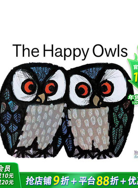 【预售】英文原版 快乐的猫头鹰 The Happy Owls 精装艺术复古插画绘本 经典寓言新版 3-6岁 儿童英语进口图书 善优童书