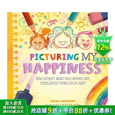 【预售】【正念艺术疗愈】描绘快乐 【All the Colours of Me】Picturing My Happiness 英文儿童插画故事绘本 情绪管理 进口童书